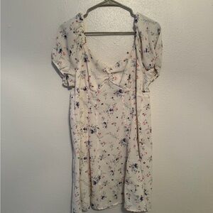 No Boundaries Cream Floral Mini Dress